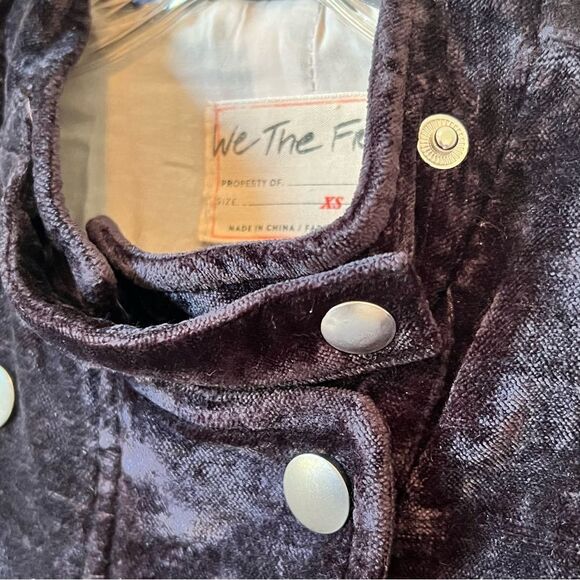 Free People Dusk Till Dawn Black Velvet Jacket - Picture 7 of 12
